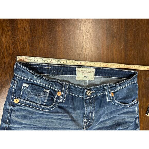 Big Star Miki Jeans Thick Stitch Y2K Women 34 Fit Cowgirl Western Aztec Country - Picture 5 of 12